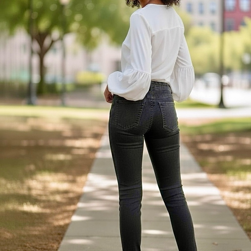 Saint Laurent Black Denim Skinny Jeans 27 - Picture 6 of 7